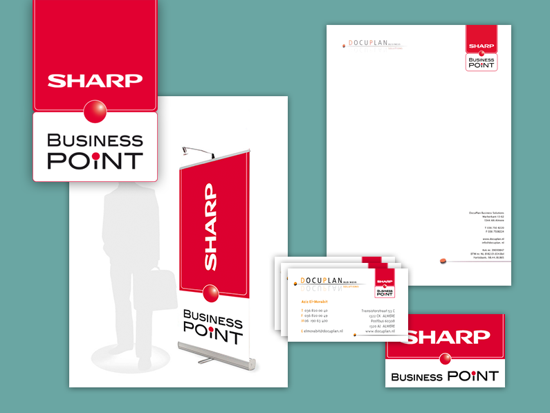 Sharp Business Point logo en huisstijl