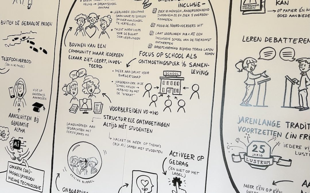 Getekend verslag het Odulphuslyceum
